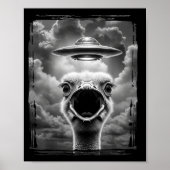 Funny Alien Turkey Ufo Selfie Thanksgiving Meme Poster (Voorkant)