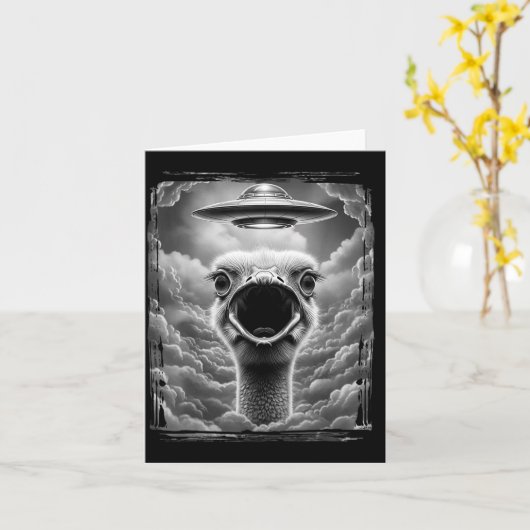 Funny Alien Turkey Ufo Selfie Thanksgiving Men Wom Kaart (Gele Bloem)