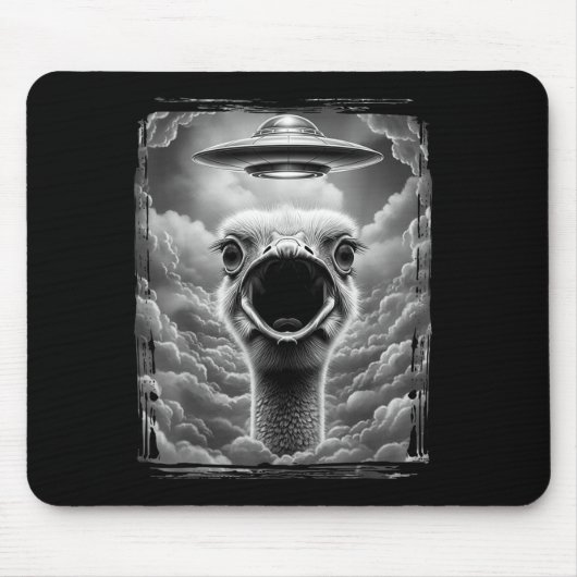 Funny Alien Turkey Ufo Selfie Thanksgiving Men Wom Muismat (Voorkant)