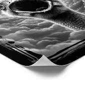 Funny Alien Turkey Ufo Selfie Thanksgiving Men Wom Poster (Hoek)