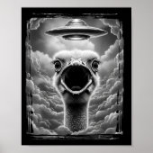 Funny Alien Turkey Ufo Selfie Thanksgiving Men Wom Poster (Voorkant)