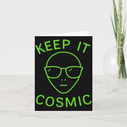 Funny Alien Ufo Area 51 - Keep It Cosmic Comfort C Kaart (Voorkant)