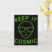 Funny Alien Ufo Area 51 - Keep It Cosmic Comfort C Kaart (Gele Bloem)