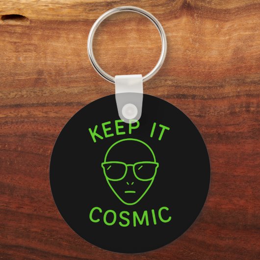 Funny Alien Ufo Area 51 - Keep It Cosmic Comfort C Sleutelhanger (Voorkant)