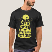 Funny Alien UFO Butt Probing Humor Comical Sci Fi T-shirt (Voorkant)