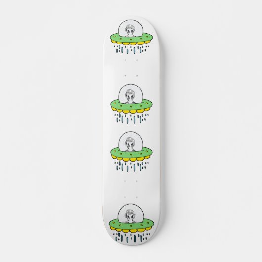 Funny Alien UFO Persoonlijk Skateboard (Voorkant)