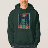Funny Alien UFO-ruimtecomplot Hoodie (Voorkant)