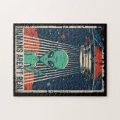 Funny Alien UFO-ruimtecomplot Legpuzzel (Horizontaal)