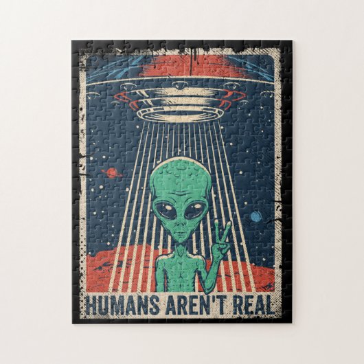 Funny Alien UFO-ruimtecomplot Legpuzzel (Verticaal)