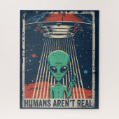 Funny Alien UFO-ruimtecomplot Legpuzzel (Verticaal)