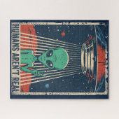 Funny Alien UFO-ruimtecomplot Legpuzzel (Horizontaal)