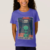 Funny Alien UFO-ruimtecomplot T-shirt (Voorkant)
