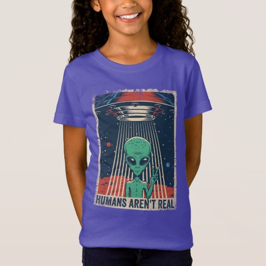 Funny Alien UFO-ruimtecomplot T-shirt (Voorkant)