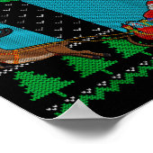 Funny Alien Ufo Santa Sleigh Ugly Christmas Sweate Poster (Hoek)