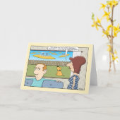 Funny Alien Visitors Birthday Kaart (Gele Bloem)