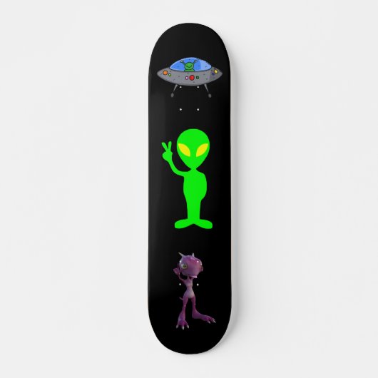 FUNNY ALIENS UFO Skateboards (Voorkant)