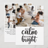 Funny All is geen Calm Five Photo Holiday Kaart (Voorkant / Achterkant)