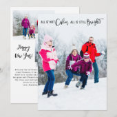 Funny All is geen Calm Holiday 3-fotokaart Feestdagenkaart (Voorkant / Achterkant)