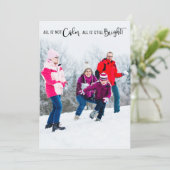 Funny All is geen Calm Holiday 3-fotokaart Feestdagenkaart (Staand voorkant)