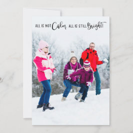 Funny All is geen Calm Holiday 3-fotokaart Feestdagenkaart