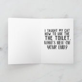 FUNNY ALL OCCASION KAT OP TOILET KAARTEN (Binnen)
