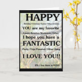 Funny all Occasions Kaart (Gele Bloem)