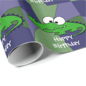 Funny Alligator Art Cadeaupapier (Rol Hoek)