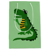 Funny Alligator Art Gift Bag Medium Cadeauzakje (Voorkant)