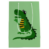 Funny Alligator Art Gift Bag Medium Cadeauzakje (Achterkant)