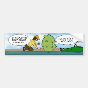 Funny Alligator Cache Geocaching Bumpersticker