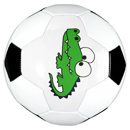 Funny Alligator Cartoon Voetbal (Gedraaid)