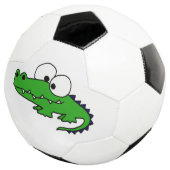 Funny Alligator Cartoon Voetbal (Drie kwart)