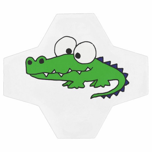 Funny Alligator Cartoon Voetbal (Enkel)