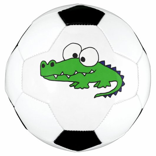 Funny Alligator Cartoon Voetbal (Voorkant)