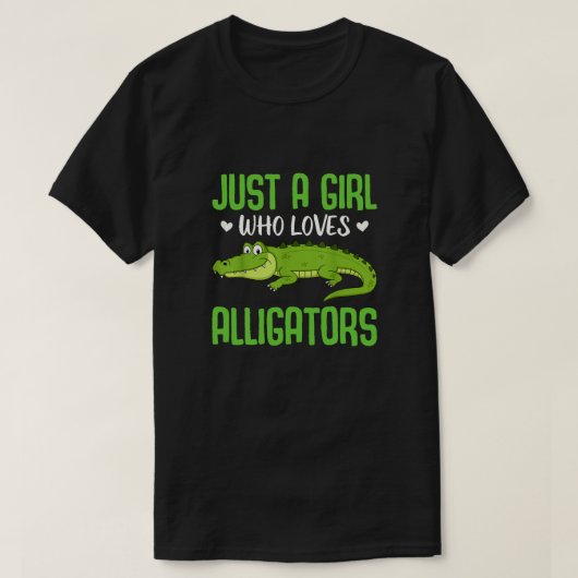Funny Alligator Design Girls Kinder vrouwen Reptie T-shirt (Design voorkant)