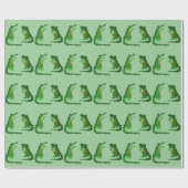 Funny Alligator die praat met Crocodile Cadeaupapier (Vlak)