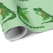 Funny Alligator die praat met Crocodile Cadeaupapier (Rol Hoek)