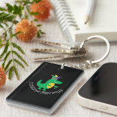 Funny Alligator Gift l Cute Alligator Lover Gift Sleutelhanger (Voorkant Rechts)
