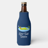 Funny Alligator Hot Tub Toddy Flesjeskoeler (Fles Voorkant)