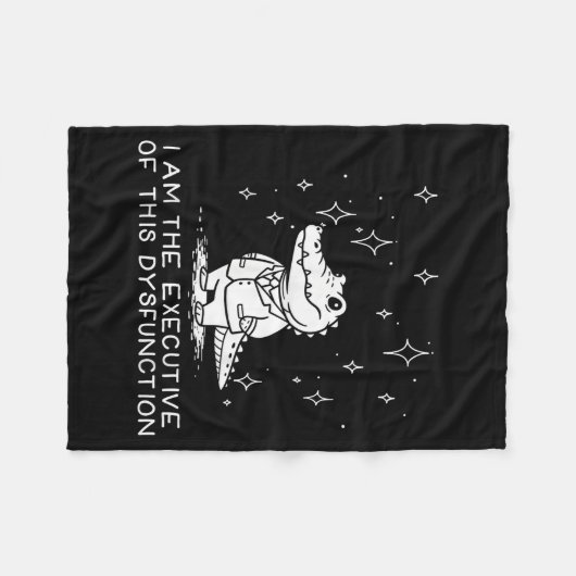 Funny Alligator I Am The Executive Of This Dysfunc Fleece Deken (Voorkant (Horizontaal))