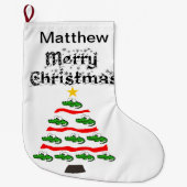 Funny Alligator Kerstboom Cartoon Grote Kerstsok (Voorkant)