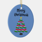 Funny Alligator Kerstboom Cartoon Keramisch Ornament (Rechts)