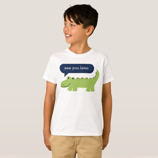 Funny Alligator Kinder T-shirt (Voorkant volledig)