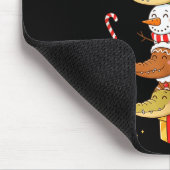 Funny Alligator Santa Elf Snowman Christmas Womens Muismat (Hoek)