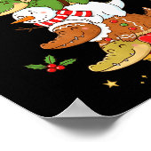 Funny Alligator Santa Elf Snowman Christmas Womens Poster (Hoek)