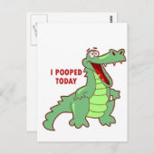 Funny Alligator vandaag gepoold Briefkaart (Voorkant / Achterkant)
