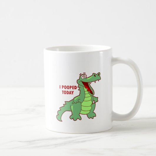 Funny Alligator vandaag gepoold Koffiemok (Rechts)