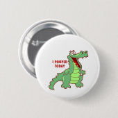 Funny Alligator vandaag gepoold Ronde Button 5,7 Cm (Voorkant /achterkant)