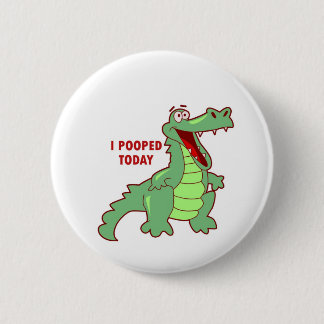Funny Alligator vandaag gepoold Ronde Button 5,7 Cm