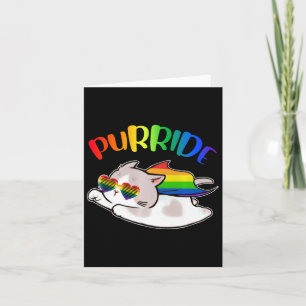 Funny Ally Cat Purride LGBTQ Gay Pride Regenboog K Kaart